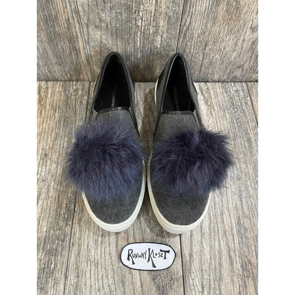 REBECCA MINKOFF Womens Sloane Slip On Pompom Fashion Platform Sneaker size 8.5 - Picture 9 of 12